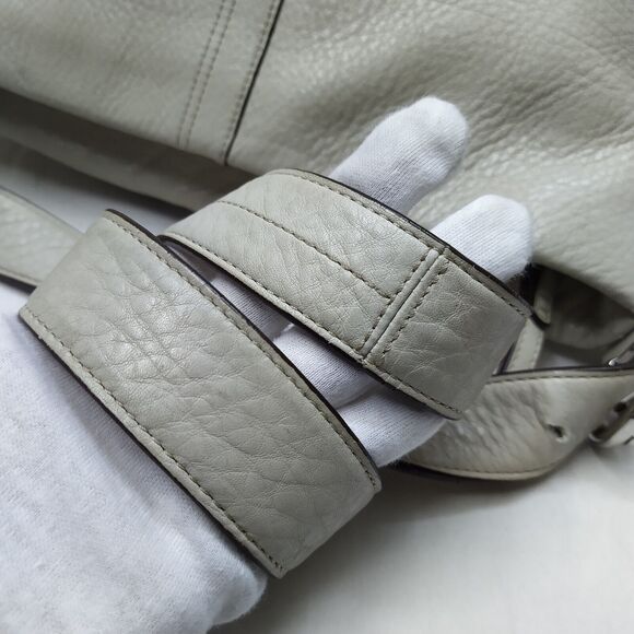 Coach Ivory Pebbled Leather Zipper Closure Crossbody Bag - Picture 4 of 16